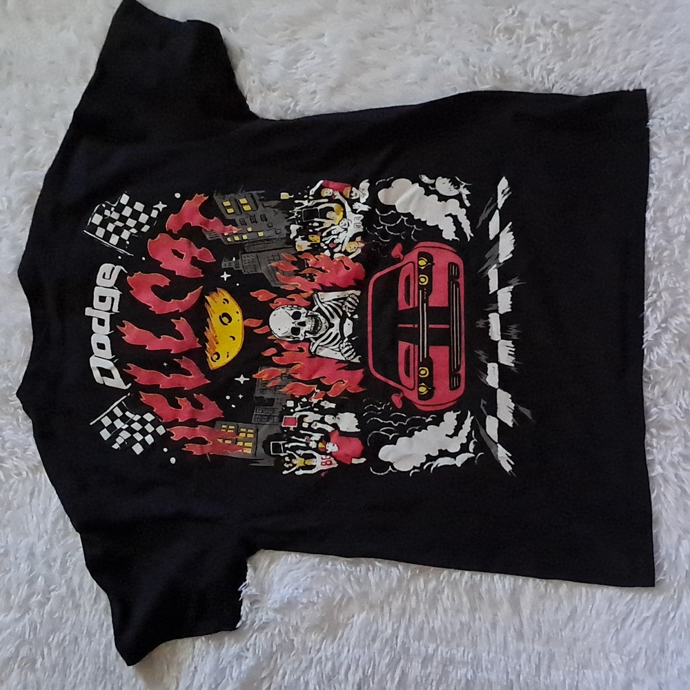 DODGE X REASON LIMITED EDITION COLAB HELL-CAT SRT MEN'S LARGE TEE🔥🔥PRE-OWNED